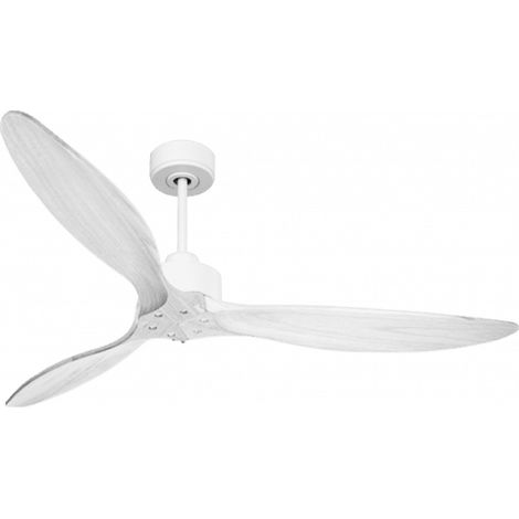 Modulo Slim de Klassfan - Ventilateur de plafond et destratificateur moteur DC blanc et bois blanc 30 à 60 m²