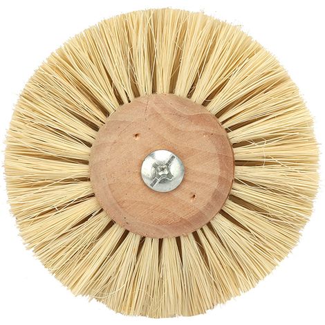 Ortviai Brosse de polissage en fibre de sisal 80 mm pour meuleuse électrique – idéale pour bois, pierres précieuses et petites surfaces (1/5)