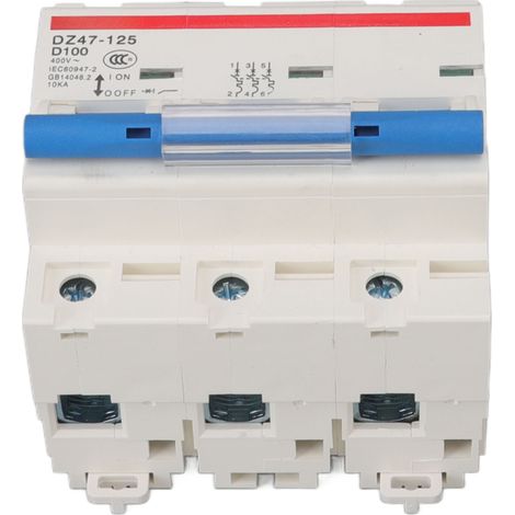 Disjoncteur miniature triphasé 100 A 400 V haute sécurité avec protection contre les surcharges pour applications domestiques et industrielles