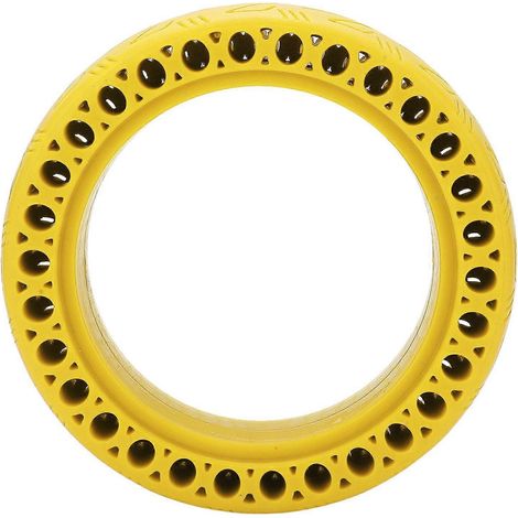 Pneu en caoutchouc 8,5 x 2,125 léger, increvable, non pneumatique, compatible avec le vélo d'équilibre Ninebot 9 Nano (jaune YMQX) : (1/4)