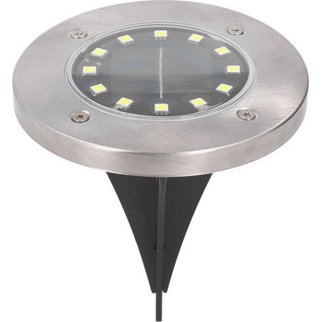 Runde LED-Solar-Bodenleuchten, IP65 wasserdichte Landschaftsbeleuchtung, für Hof, Garten, Einfahrt, Rasen, Korridor (1/5)
