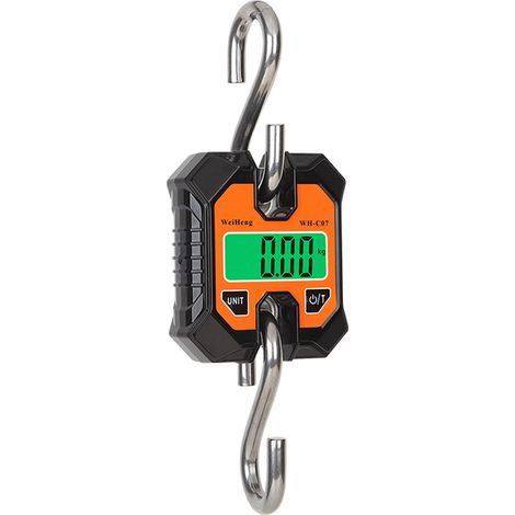 100kg/50g Portable Electronic Hanging Scale Multifunctional Small Electronic Scale KG Catty LB Unit Switching LCD Display with Backlight Home Huntings Fishing Weighing with Hook (1/4)