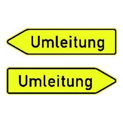 VKZ.454-40, 1250x350mm Umleitung doppelseitig RAL-Gütezeichen Folie RA2 (1/2)