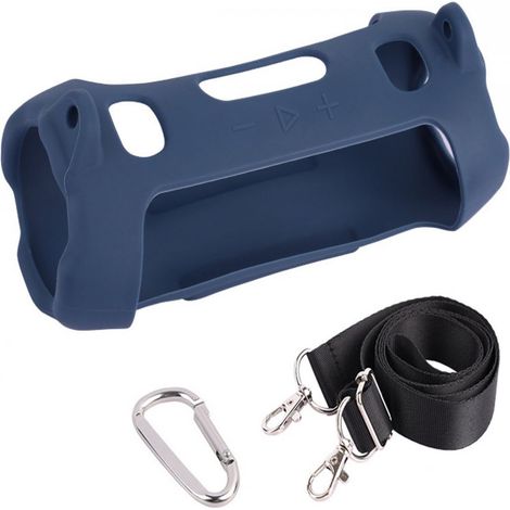 Housse En Silicone Pour Enceinte Bluetooth - Compatible Avec JBL Charge 6 - Avec Anse De Transport Et Bandoulière Réglable - Noir (1/5)