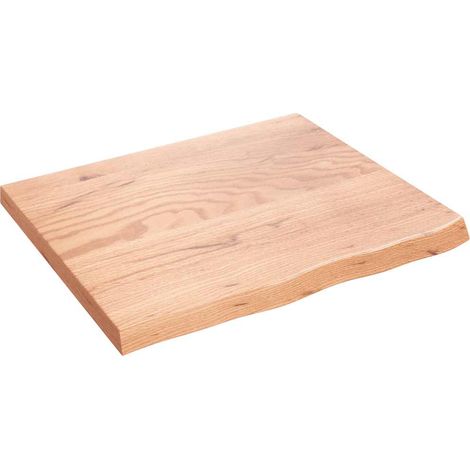 Maison Exclusive - Piano Bagno Marrone 60x50x(2-4) cm Legno Massello Trattato