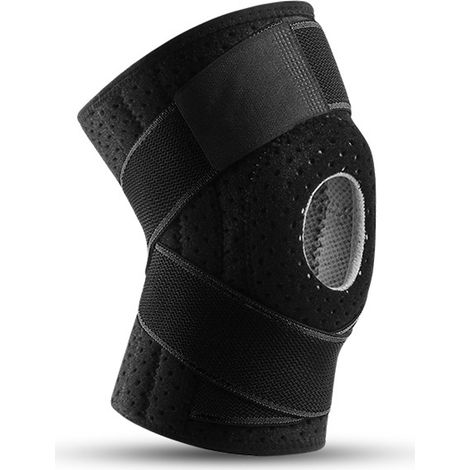 Genouillère pour femme et homme avec coussinets en gel pour la rotule et stabilisateurs latéraux, bandage méniscal, coussinet de genou (1/5)