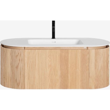 Set di mobili da bagno sospesi 120x50 cm in legno con lavabo integrato Carsone SKLUM            