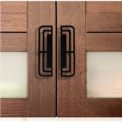 BEBUSINGOTO 2pcs Poignées et boutons de tiroir Cuisine Armoire Porte Poignées Placard Tiroir Chambre Meubles Tirer(6285-Pas 32, Noir) (1/5)