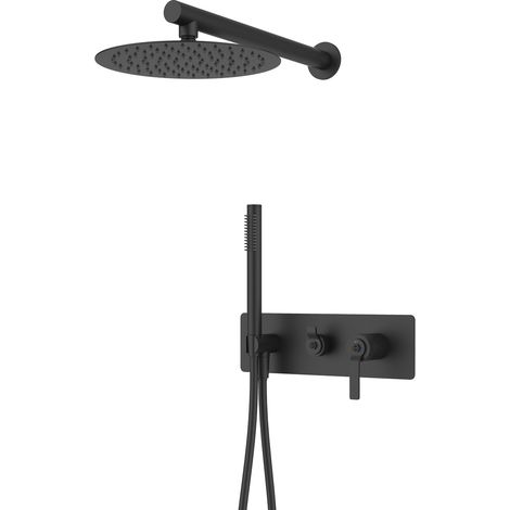 Essebagno Molette Unterputz-Duschsäule mechanisch mattschwarz