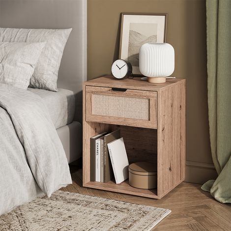 Comodino camera da letto Elven, Rovere, 47 x 60 cm con 1 cassetto, Vicco (1/5)