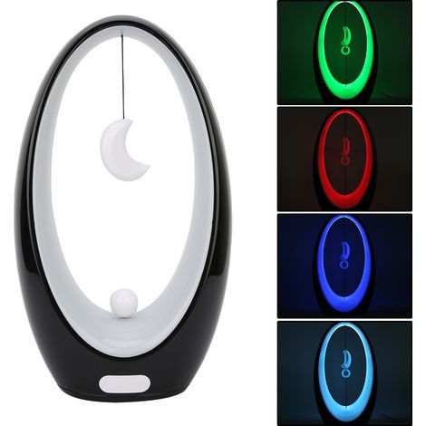 Veilleuse magnétique intelligente et équilibrée, idéale comme lampe de chevet. Rechargeable par USB, avec motif étoiles et lune (1/5)