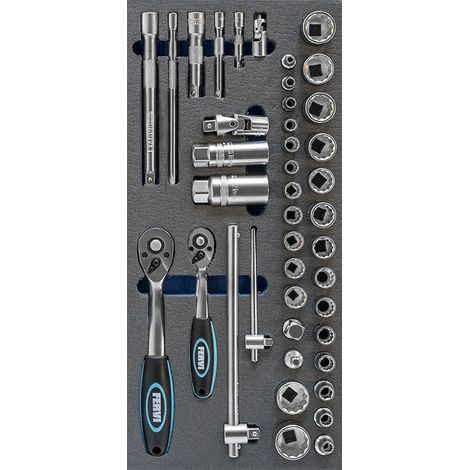 Llaves tubo serie 42 de 1/4 a 3/8 pulgadas termoformadas blandas Fervi TM01/025 (1/2)