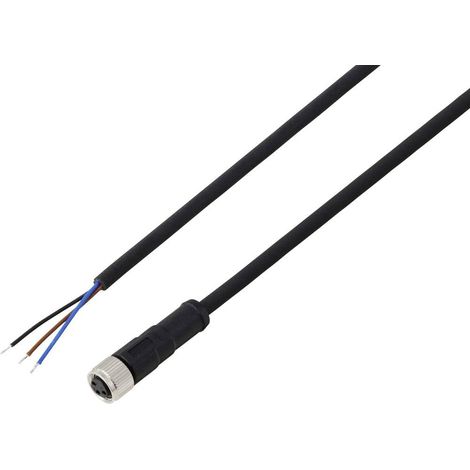 TRU COMPONENTS TC-13751932 Cavo di collegamento M8 x 1 Presa dritta 2 m Numero di poli: 3 1 pz. (1/4)