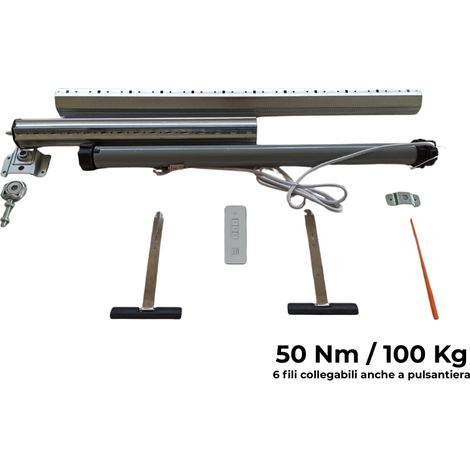 Kit tapparelle elettriche con telecomando 100 kg 50 Nm Rullo da 220 cm a 255 cm Completo con Molle di Sicurezza (1/3)