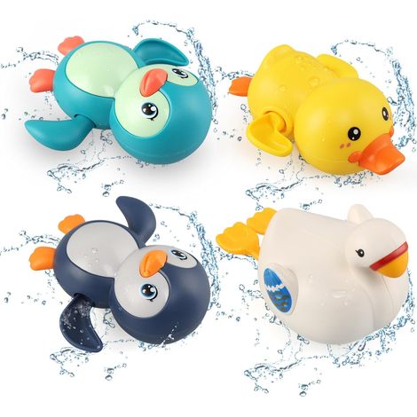 4-Piece Bath Toys, Bath Games for Children 1, 2, 3, 4 Years, Floating Toys, Water Games, Baby Bath/Bath/Pool/Shower Toy, Gift Toy for Boys and Girls (1/5)