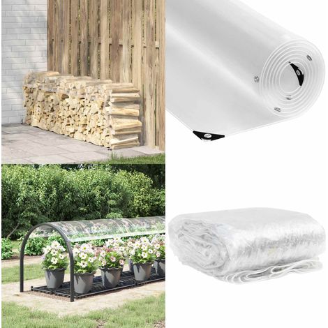 vidaXL Bâche transparente avec œillets 1x4 m PVC (1/5)