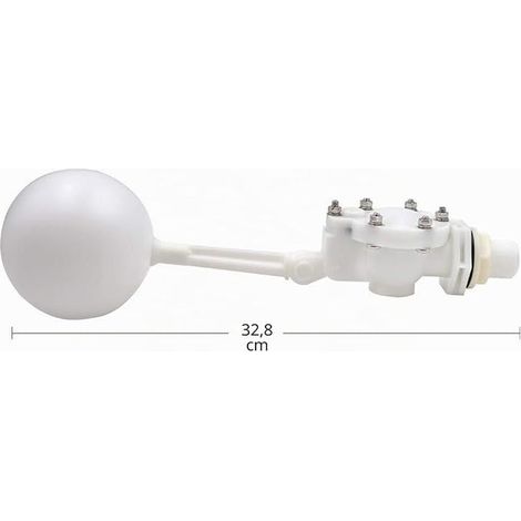 Vanne à Flotteur avec Bras réglable, Vanne de Flotteur de 3/4 pour Bassin à Eau, Vanne de Rechange à Flotteur pour Aquarium de Poisson, Auge pour Abreuvoir de bovins (1/4)