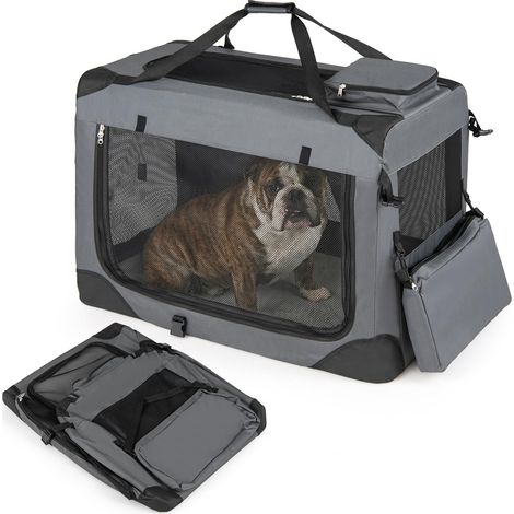 COSTWAY Trasportino Borsa Cani Gatti Animali Domestici Auto Taglia Grande Piccoli Media Cuccioli Pieghevole Viaggi Zaino Tessuto Cuscino Morbido Imbottita Leg (1/5)