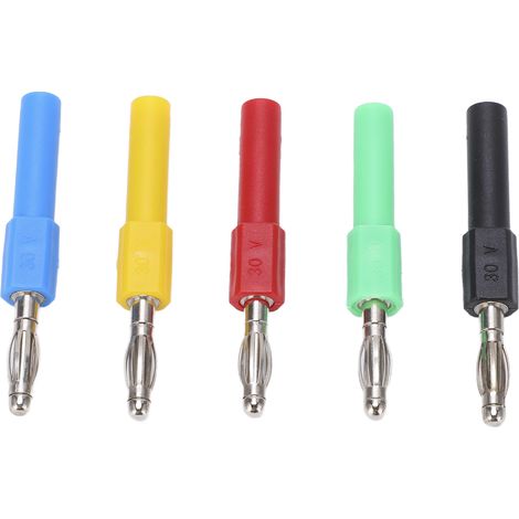 5PCS/Set Adaptateur Connecteur Banane 4mm Mâle à 2mm Femelle pour Câbles Multimètre et Test Électronique (1/5)