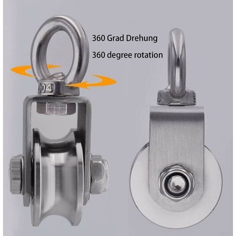 304 Stainless Steel Rope Pulley, Maximum Load 500 kg (1/4)