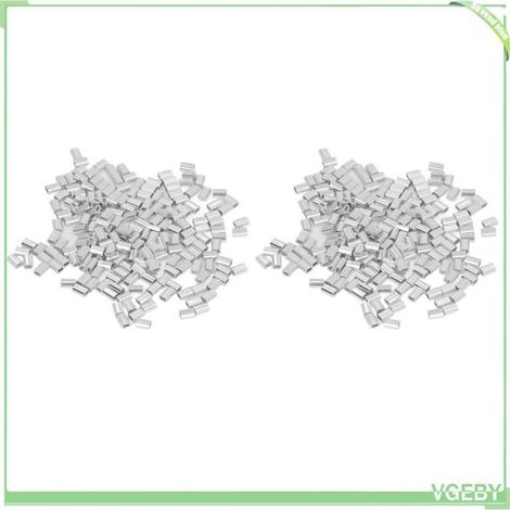 Manchon à boucle de sertissage - FAFEICY - Pack 400 - Double trou - Alliage aluminium - Fixation forte (1/5)