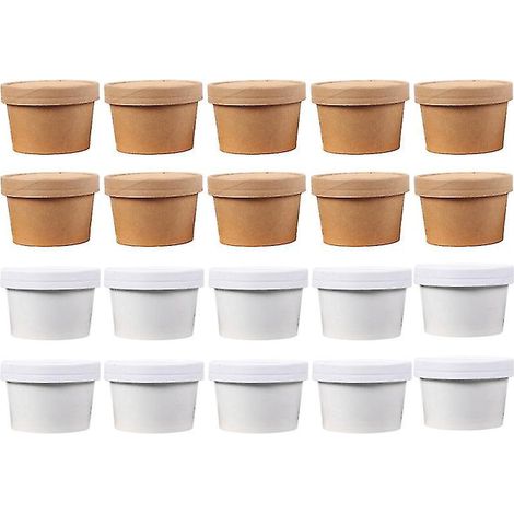 Pots à glace en plastique pour conserver la crème glacée (1/3)