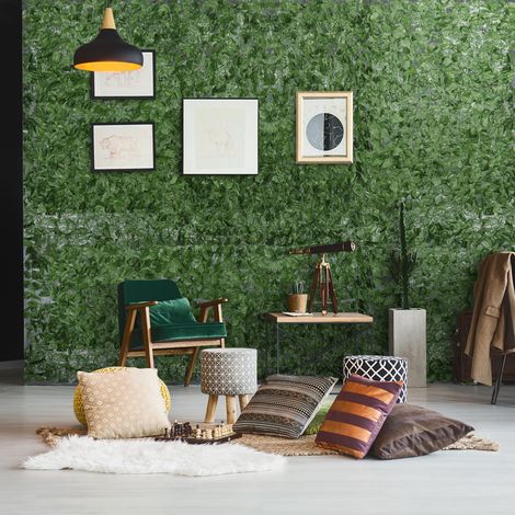 Rouleau de clôture synthétique imperméable, 100x300 cm, vert sombre, en PE et soie, pour usage intérieur et extérieur. (1/5)