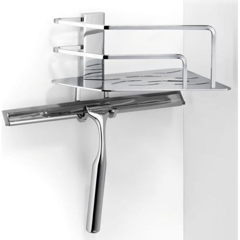 Giese Seaside Duschkorb 30782-02 Eckmodell, mit Haken und Wischer, chrom