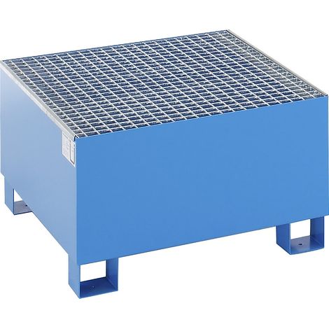 Certeo, Cuve de rétention en acier pour fûts de 200 litres, L x