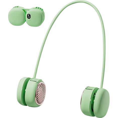 Ventilateur de cou portable sans pales, ventilateur personnel mains libres avec 5 vitesses et affichage LED, refroidissement à 360°, cadeau d'anniversaire 2026 pour homme (1/5)