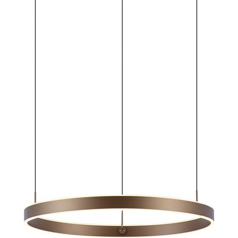 QAZQA Design-Hängeleuchte Dunkelbronze 3-Stufen-Dimmbar - Titmus