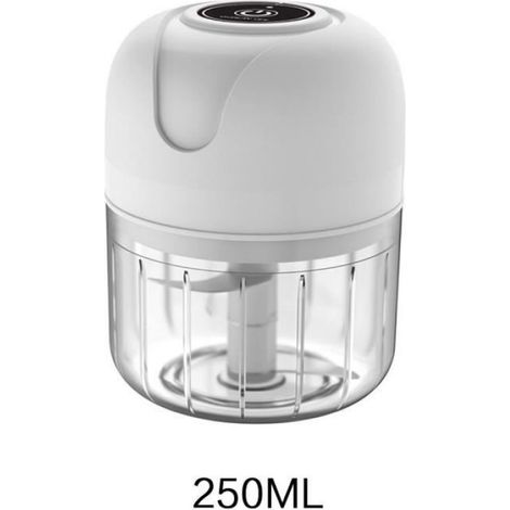 Mini hachoir à viande électrique portable USB,coupeur,broyeur,adapté pour Gar1995Pu123,snacks chili,hachoir de cuisine- 250ml-white