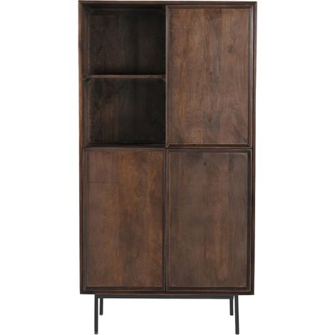 QUARTO-Vaisselier en bois massif brun (1/5)