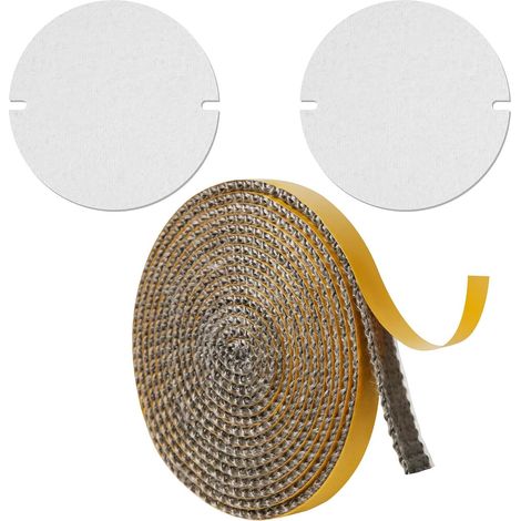 Joint Insert Cheminée Joint Fibre de Verre Auto-adhésif Ruban Avec 2 Pièces Joint Étanchéité pour Tuyau de Poêle 155mm pour Poêle,Cheminée,Fumoirs,Tube Poele,Porte de Cuisinière (2mmx15mmx2m) (1/5)