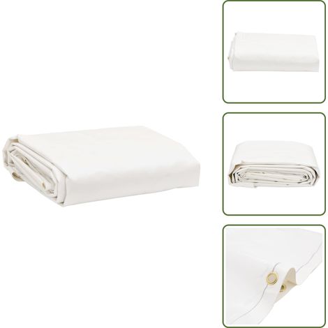 The Living Store Telone Bianco 5x8 m 650 g/m² - Telone in PVC