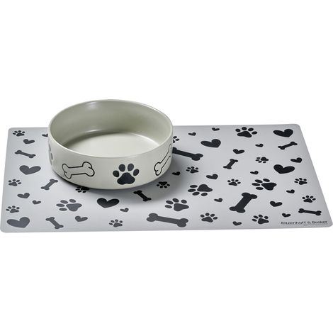 MIKA DOG GAMELLE POUR CHIEN AVEC TAPIS DE GAMELLE, GRIS, 850 ML RITZENHOFF & BREKER HUNDENAPF