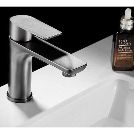 royaluxe -Robinet de salle de bain gris mitig de lavabo à deux voies adapté à la salle de bain robinet de lavabo en laiton robinet moderne sans 60 tuyau antidéflagrant Mitig de lavabo (1/4)