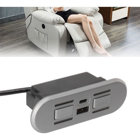 [Sessel-Bedienschalter] [5-poliger USB-Typ-C-Anschluss] [ABS 12–29 V] Elektrische Sessel-Fernbedienung mit Ladeanschluss für das Wohnzimmer (1/5)