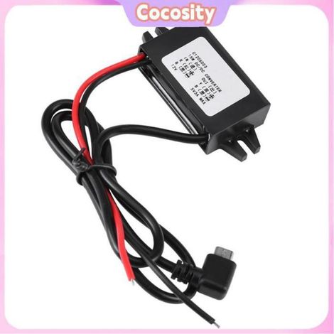 Convertisseur Micro USB DC 12V à 5V, Régulateur Abaisseur de Tension pour Smartphone de Voiture (1/4)