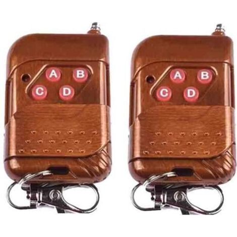 Télécommande radio 315 MHz pour portes sectionnelles, quatre boutons, acajou (1/3)