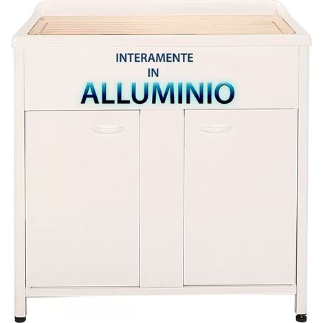 Lavatoio da esterno con mobile L80 P50 in alluminio