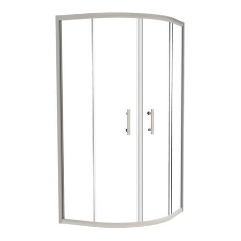ONDEE ZEN - Porte de douche EKLA - Coulissante 1/4 Cercle - Finition Chromé - 90x185cm