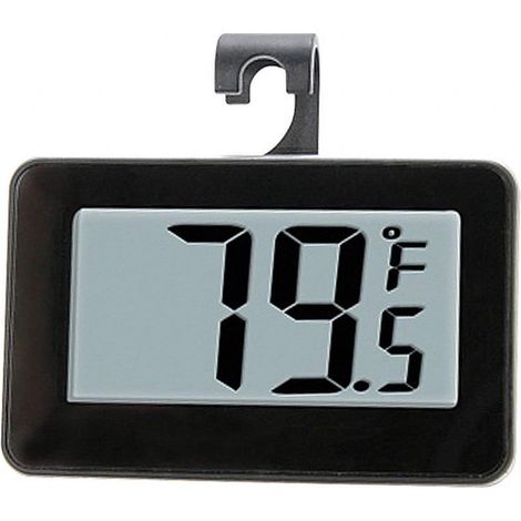 Termómetro digital para refrigerador,mini termómetro para congelador,termómetro de ambiente con gancho para colgar,pantalla LCD grande (1/5)