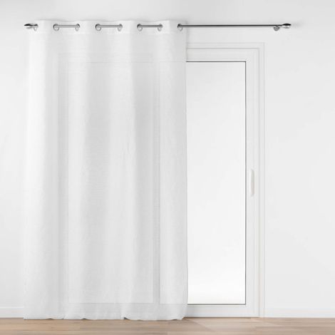 Rideau Voilage Jacquard "Ophelia" 140x240cm Blanc (1/5)