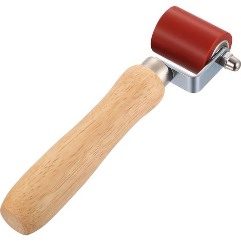 1 Pièce Rouleau pour Coutures Automobiles, Rouleau de Pression en Caoutchouc de 40 mm, Rouleaux en Silicone avec Manche en Bois pour Isolation Acoustique pour Voiture, Soudure des Bords en PVC (1/5)