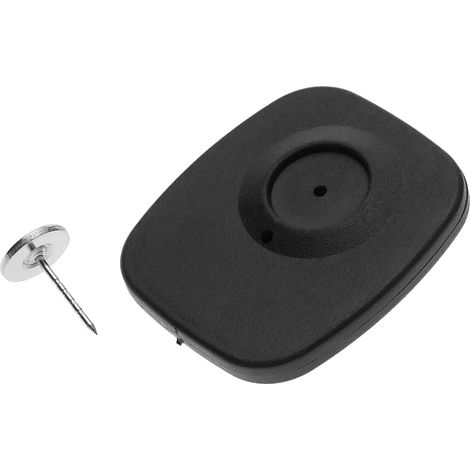 PrimeMatik - Étiquette antivol compatible EAS RF 8,2 MHz 47 x 42 mm noir avec goupille (1/5)
