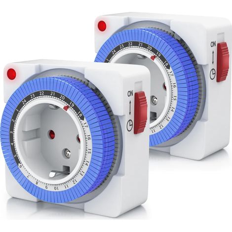 Minuterie mécanique BEARWARE 2x, 24 h, compacte, intervalles de 15 min, sécurité enfant (1/5)