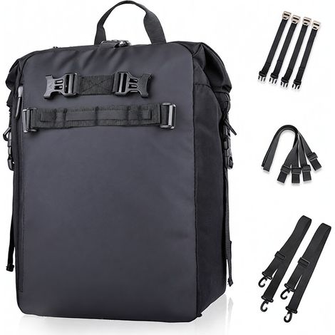 Bolsa de motocicleta de gran capacidad, bolsa de equipaje impermeable, alforja multifuncional, bolsas para maletero