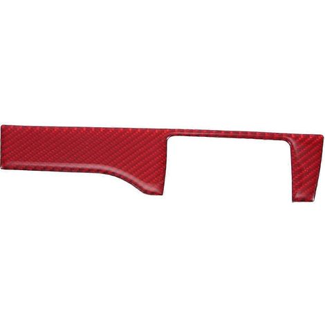 Cache-interrupteur de phares en fibre de carbone rouge ABS, autocollant décoratif pour BMW 10e génération (2016-2019, conduite à droite) (1/4)