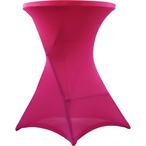 Nappe housse de mange debout rose - Table de bar haute